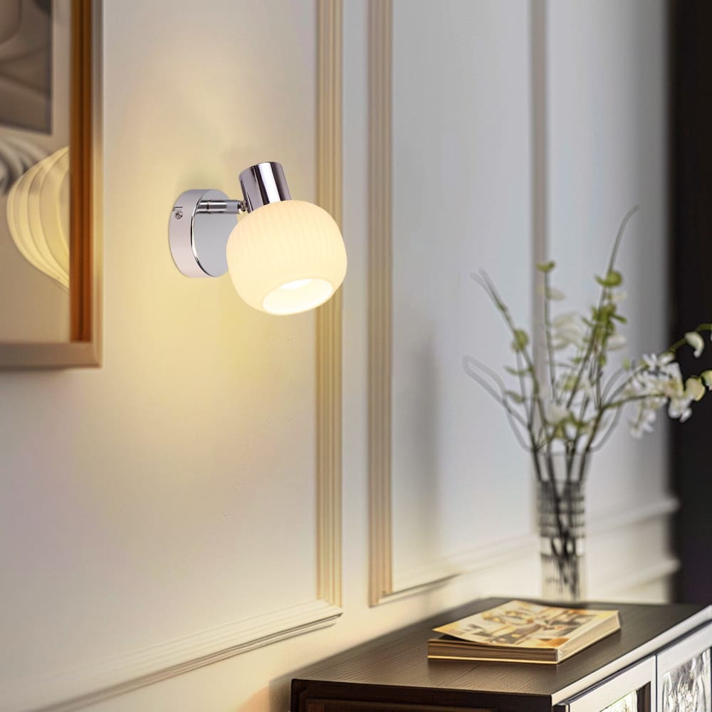 Spot de plafond fer blanc 12.5x10x13cm e14 1 flammes — vue 4
