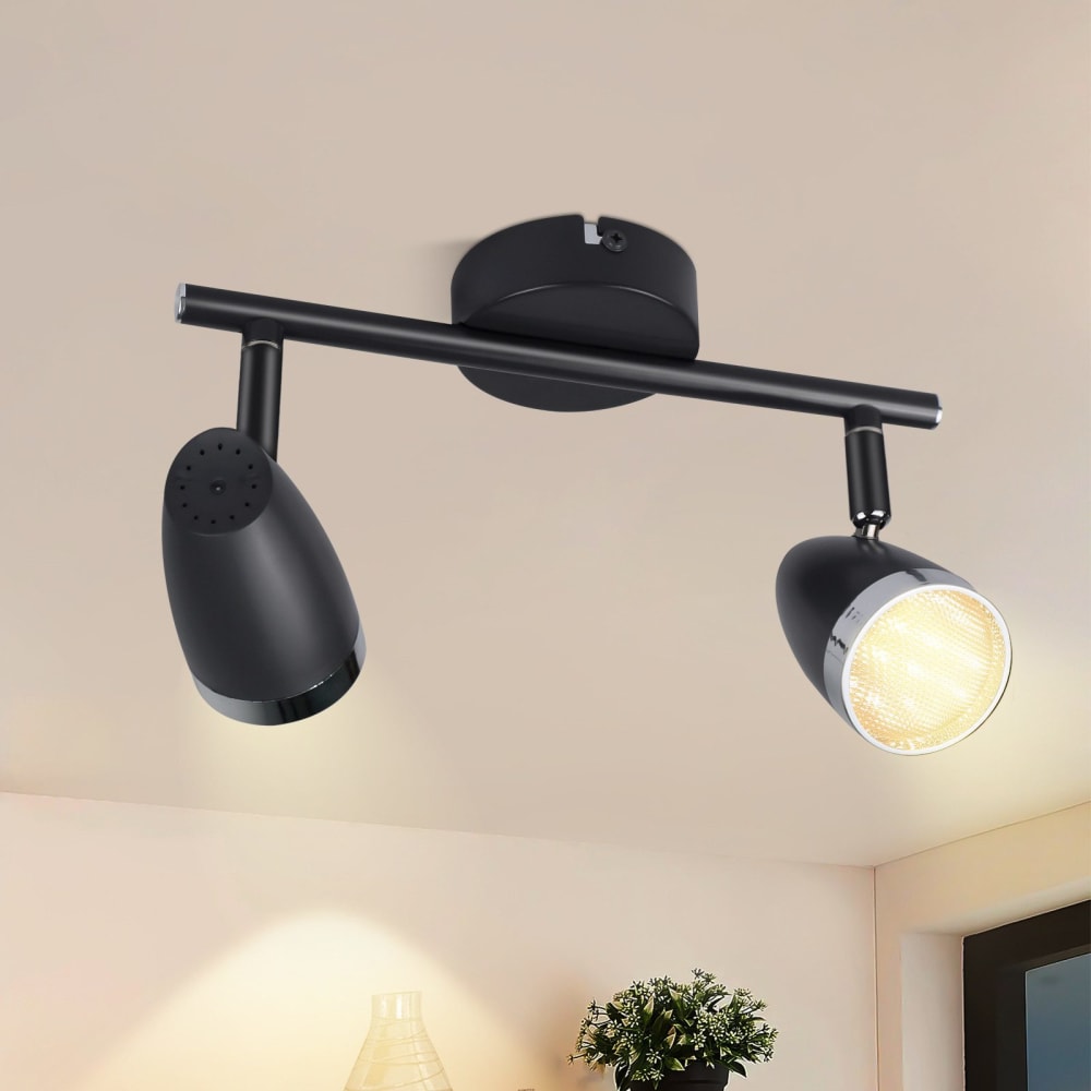 Spot de plafond en fer gris 25x5.6x15.5cm — vue 3