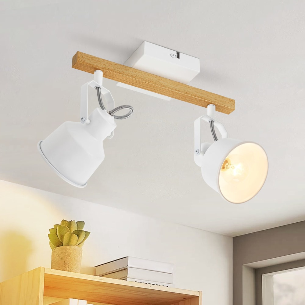 Spot de plafond en fer blanc 29x14x19cm e14 — vue 3