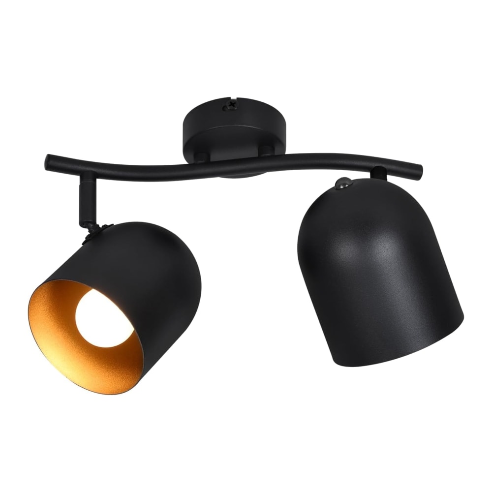 Spot de plafond en fer noir 32x13x21cm e14