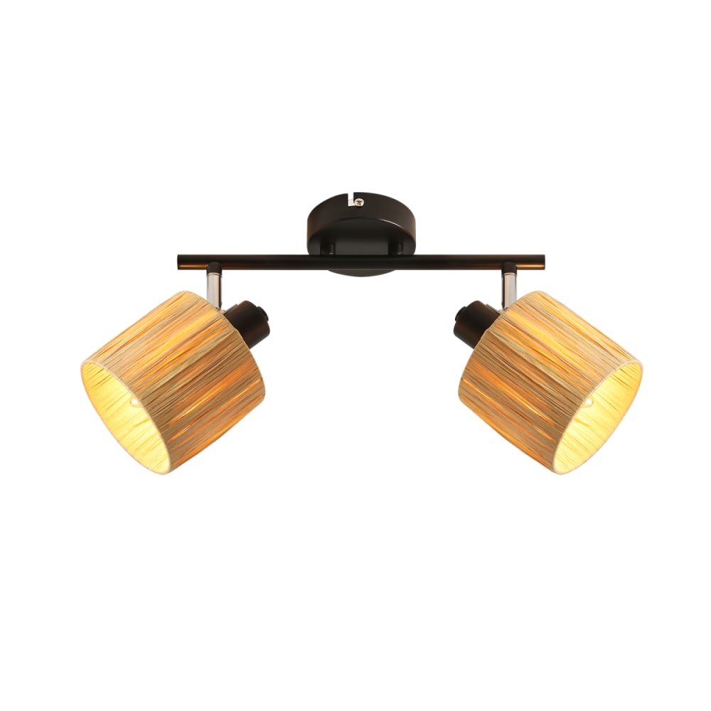 Spot de plafond en fer noir 34.5x17.5x16.5cm e14