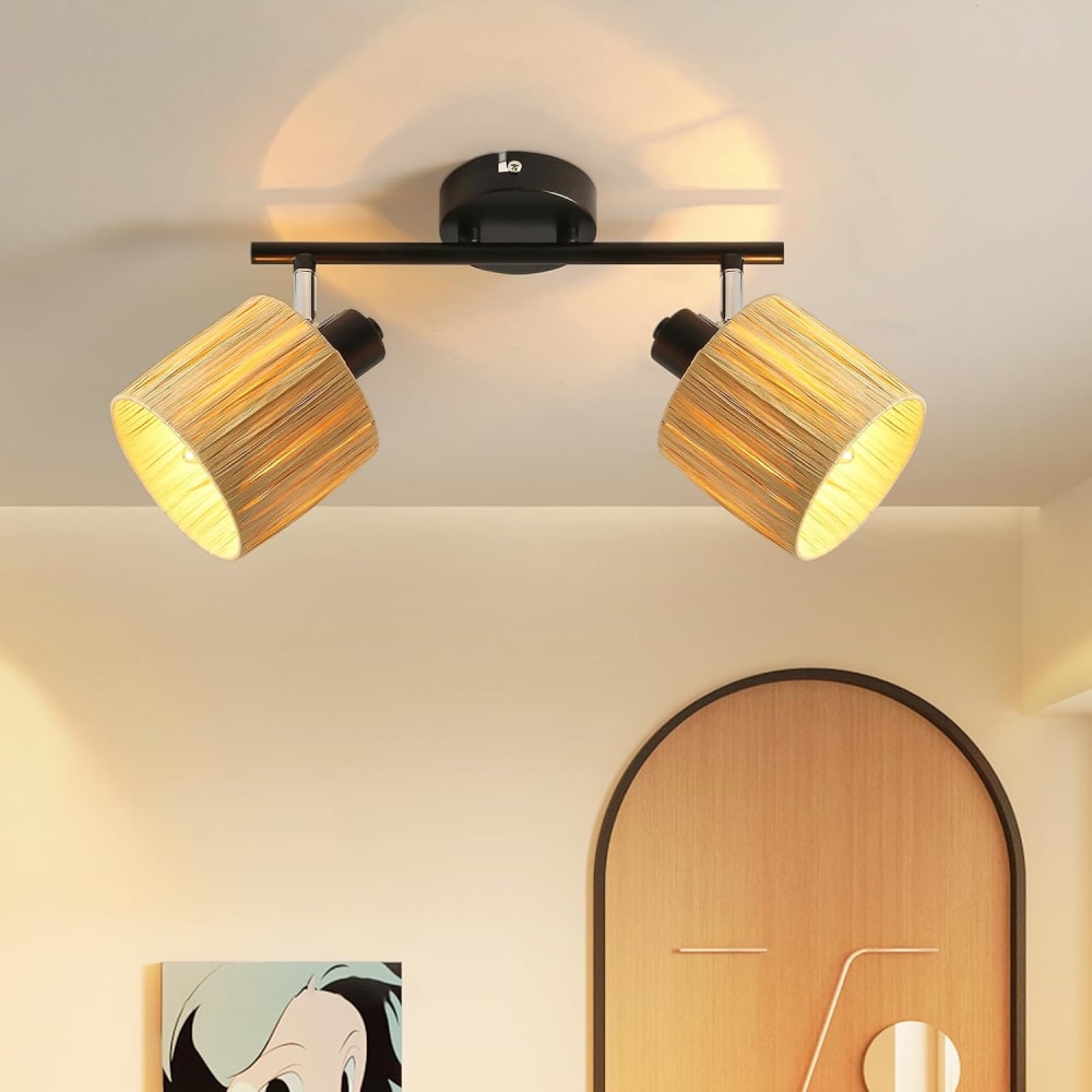Spot de plafond en fer noir 34.5x17.5x16.5cm e14 — vue 3