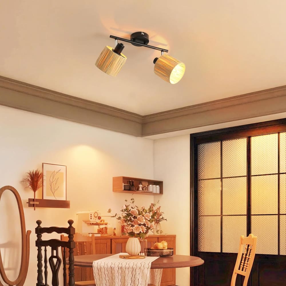 Spot de plafond en fer noir 34.5x17.5x16.5cm e14 — vue 4
