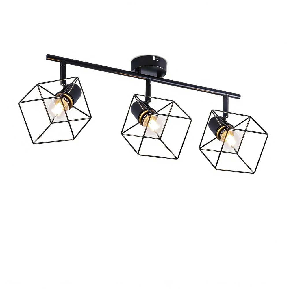 Spot de plafond en fer noir 50x17x17cm e14