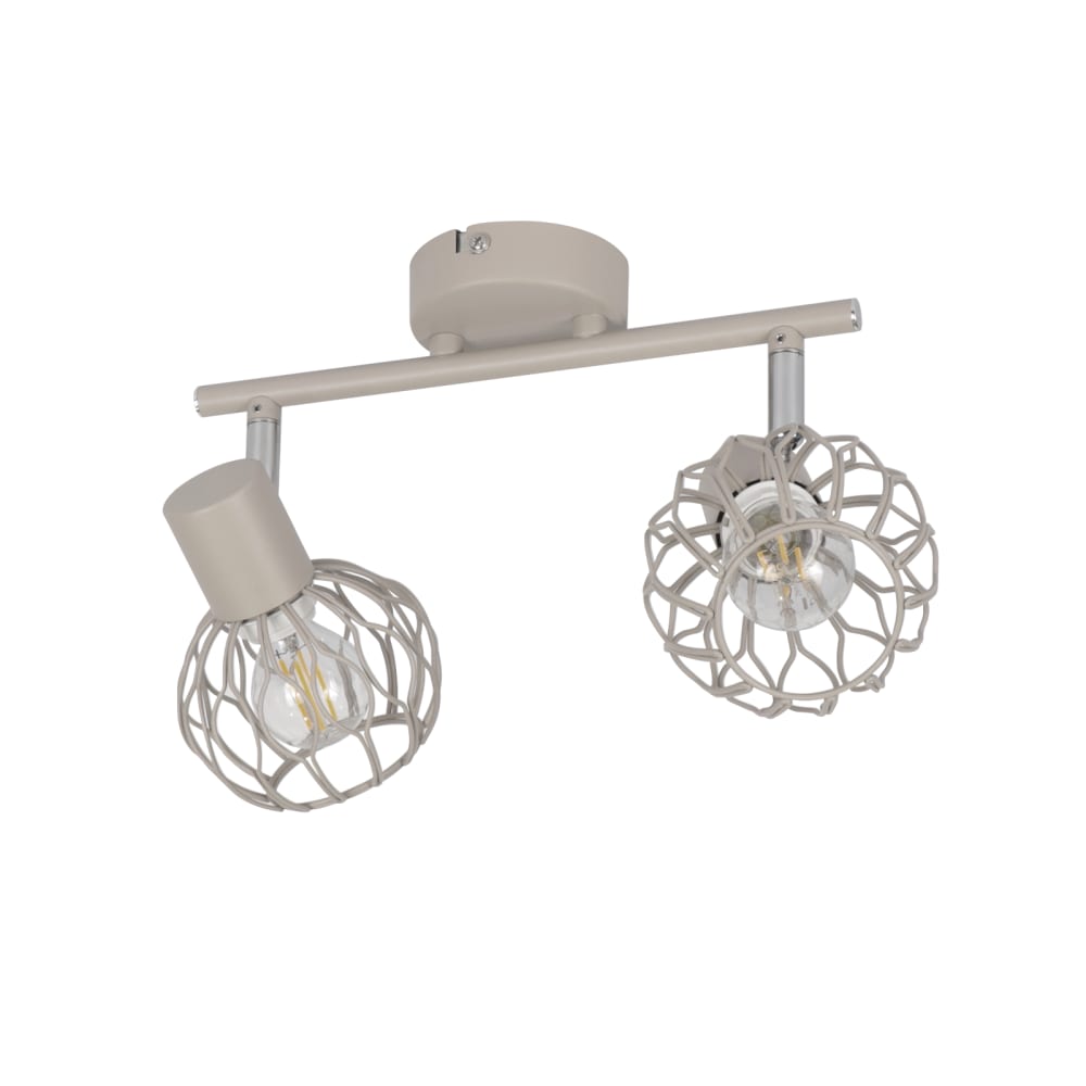 Spot de plafond en fer gris 25x10x18cm e14