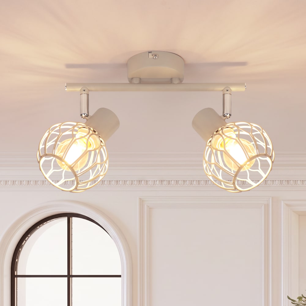 Spot de plafond en fer gris 25x10x18cm e14 — vue 3
