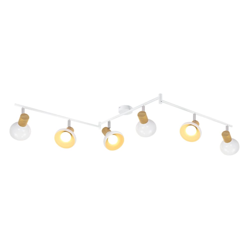Spot de plafond en fer blanc 17.5x11x150cm e14