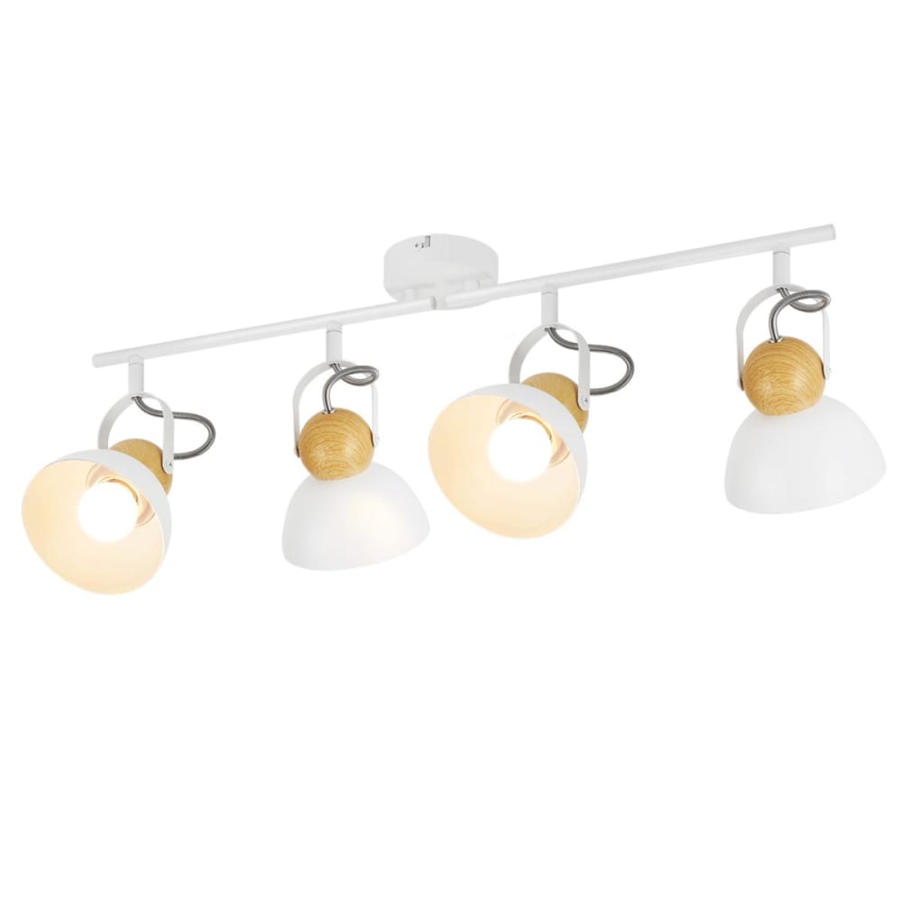 Spot de plafond en fer blanc 66x21x15cm e27