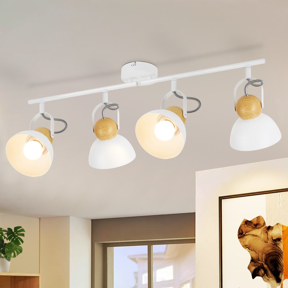 Spot de plafond en fer blanc 66x21x15cm e27 — vue 3