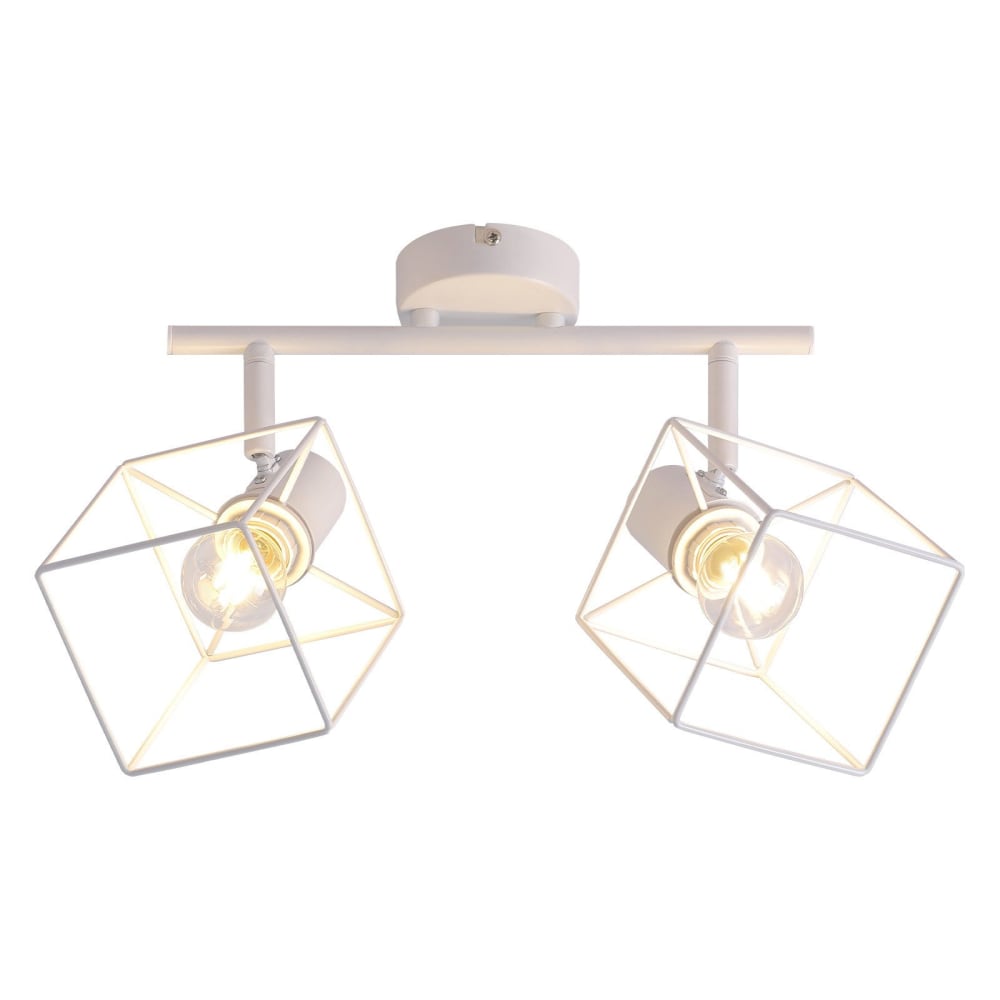 Spot de plafond en fer blanc 40.5x17x17cm e14