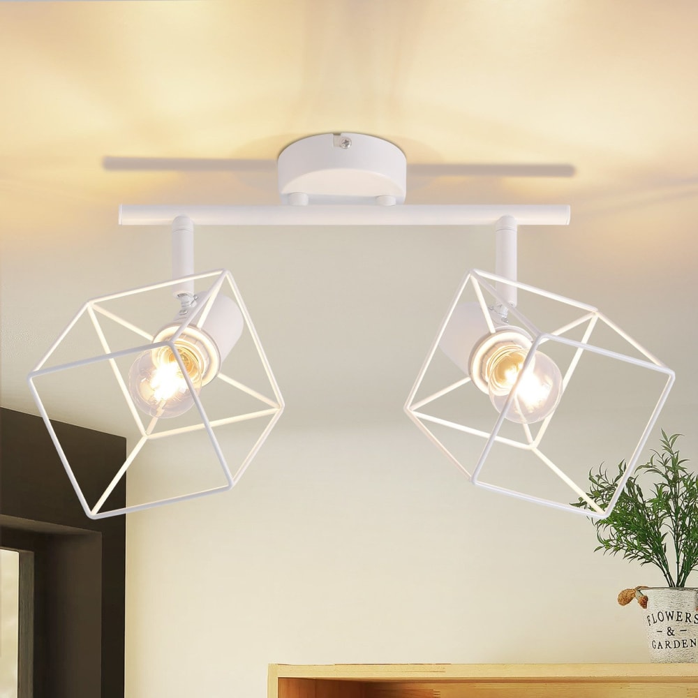 Spot de plafond en fer blanc 40.5x17x17cm e14 — vue 3
