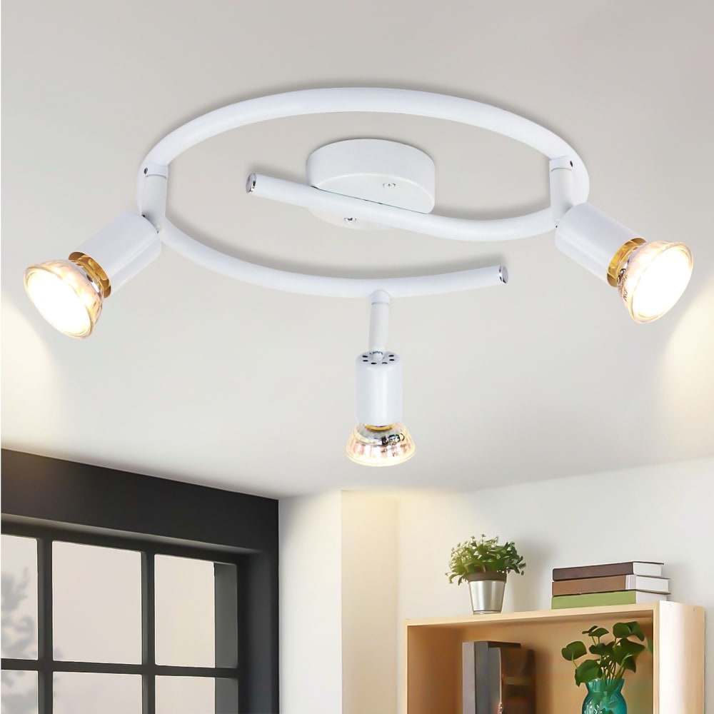Spot de plafond en fer blanc 42x42x8cm gu10 — vue 3