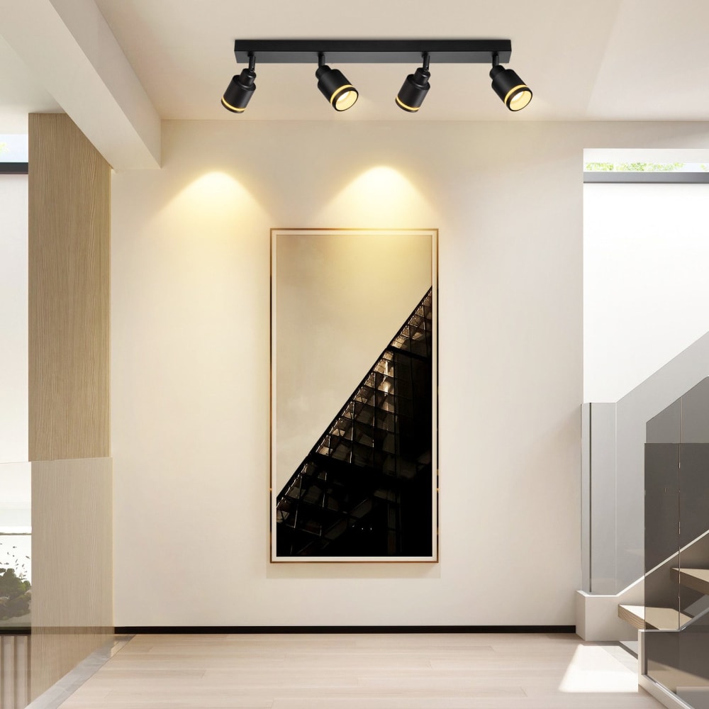 Spot de plafond en fer noir 55x5x15.7cm gu10 — vue 4