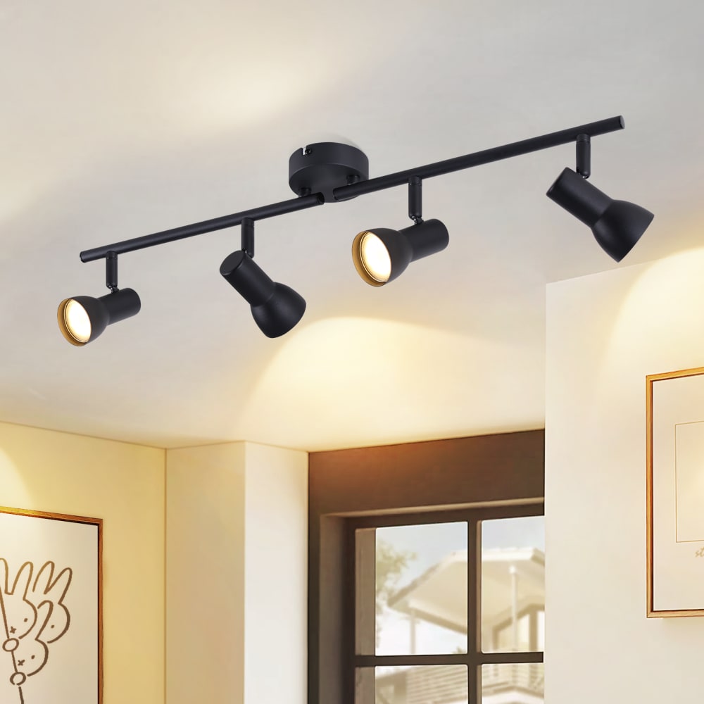 Spot de plafond en fer noir 60.5x8x16.5cm gu10 — vue 3