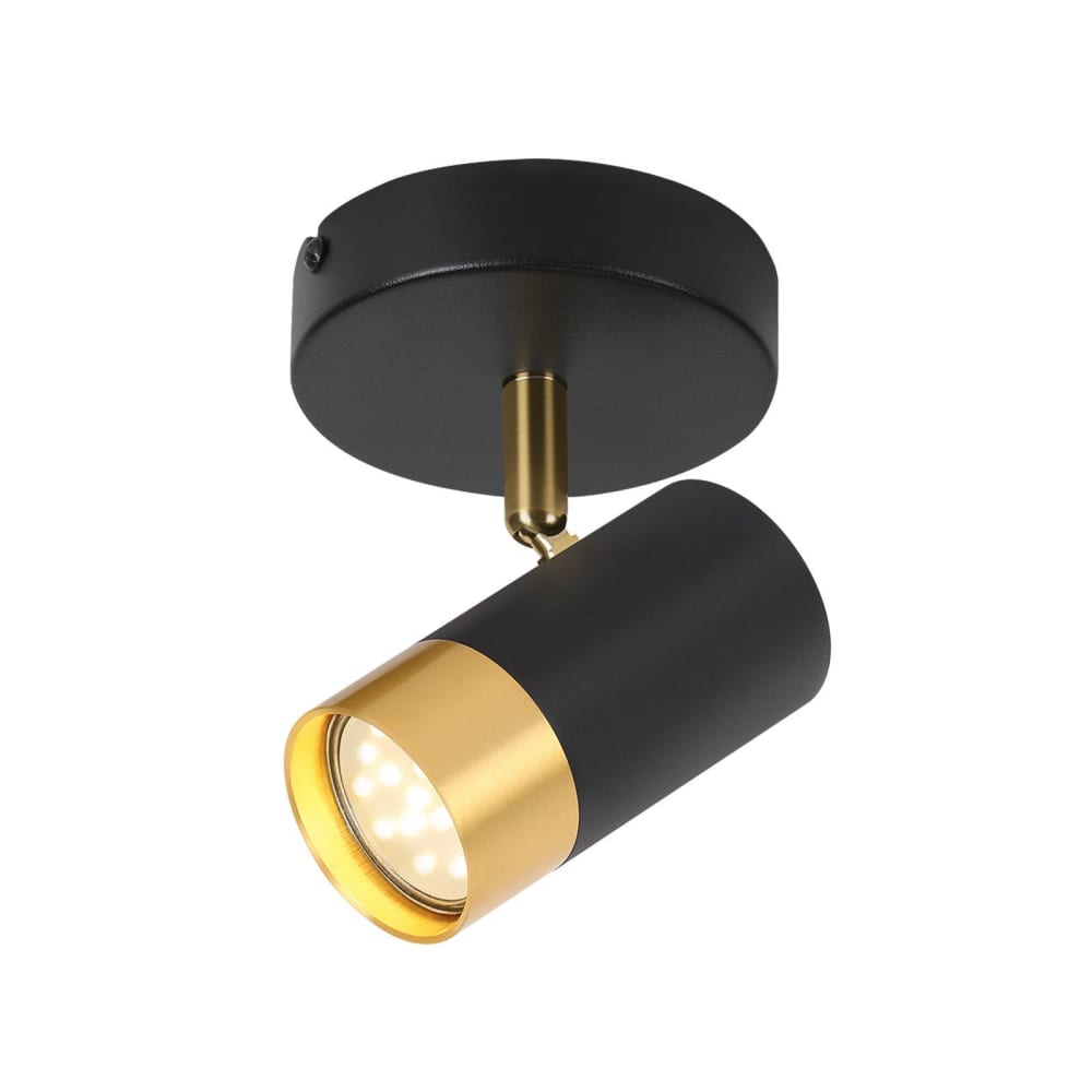 Spot de plafond en fer noir 12.5x10x12cm gu10