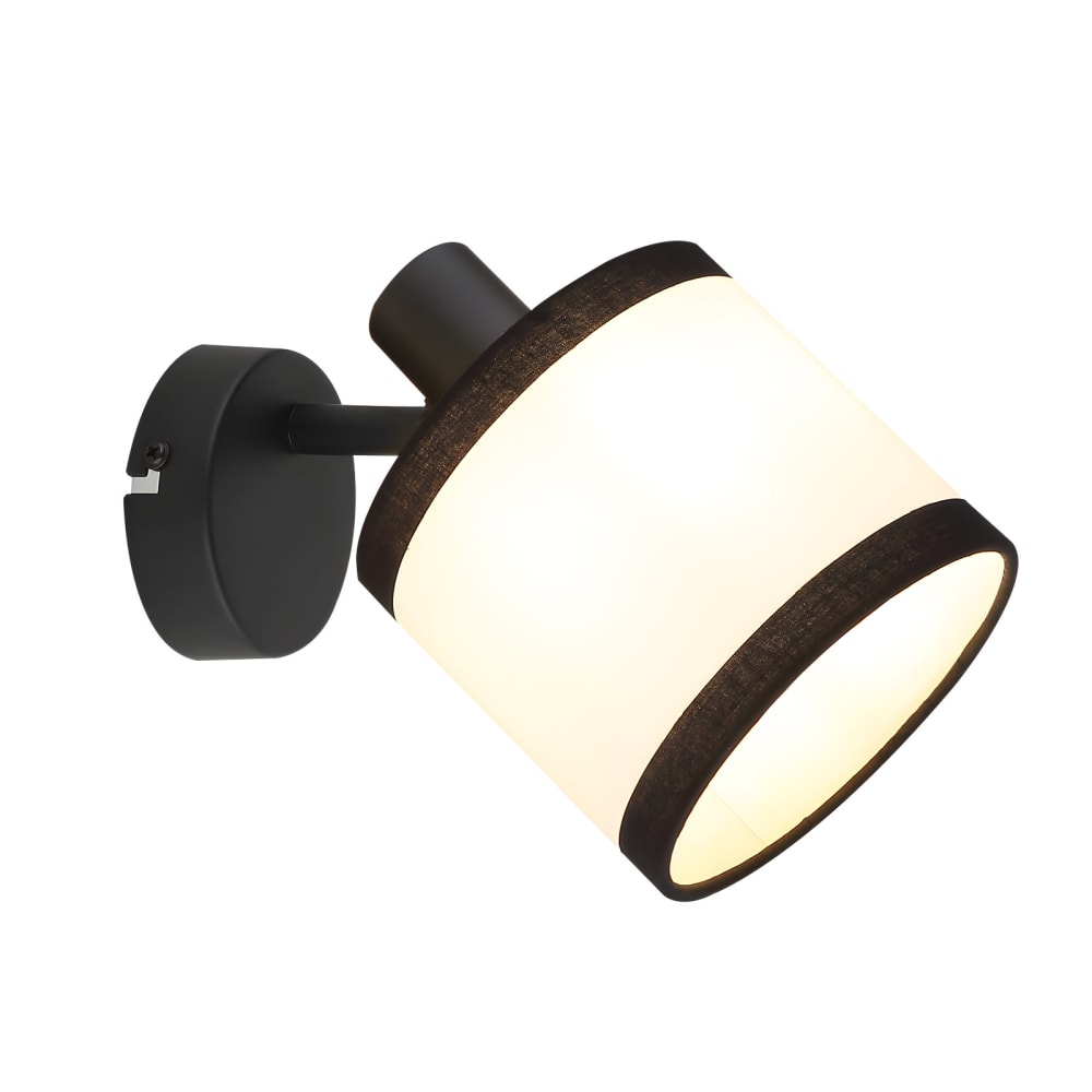 Spot de plafond en fer noir 15x12x16cm e14