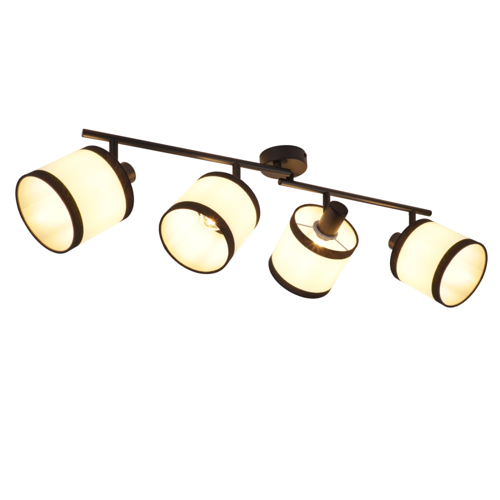 Spot de plafond en fer noir 70x12x17.5cm e14