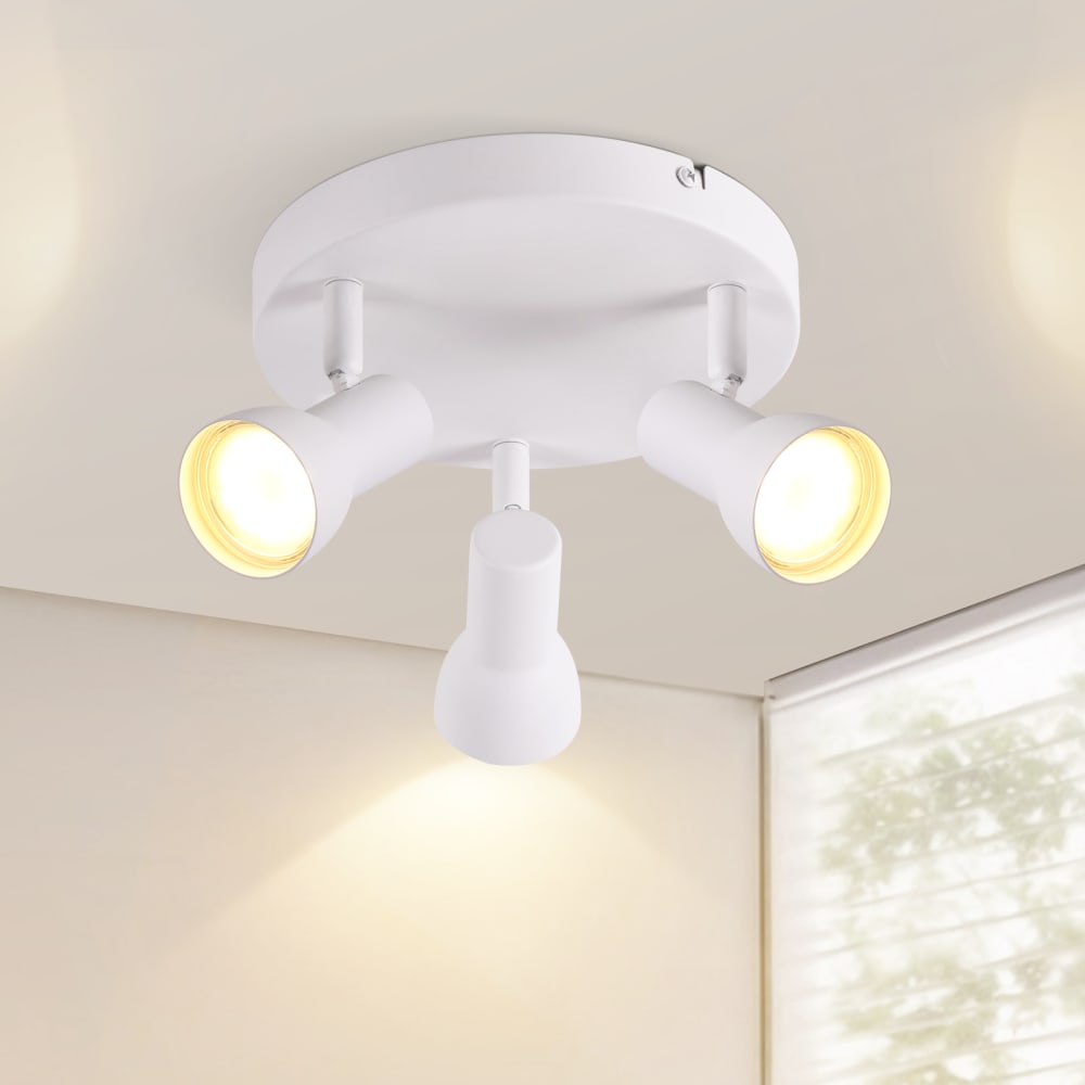 Spot de plafond en fer blanc 19x19x13.5cm gu10 — vue 3