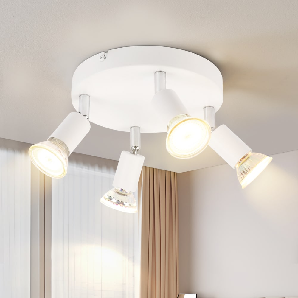 Deckenstrahler Eisen 15x15x8cm Weiß GU10 - Maisons Du Monde