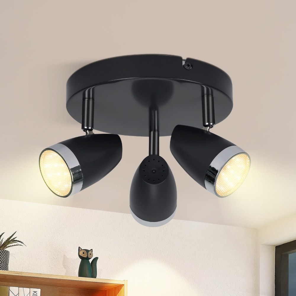 Spot de plafond en fer gris 19x5.6x13.5cm — vue 3
