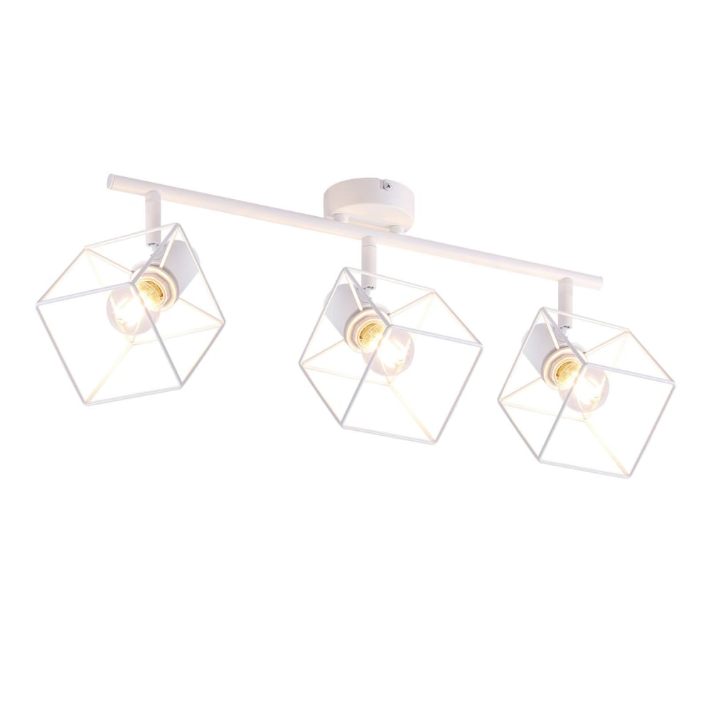 Spot de plafond en fer blanc 50x17x17cm e14