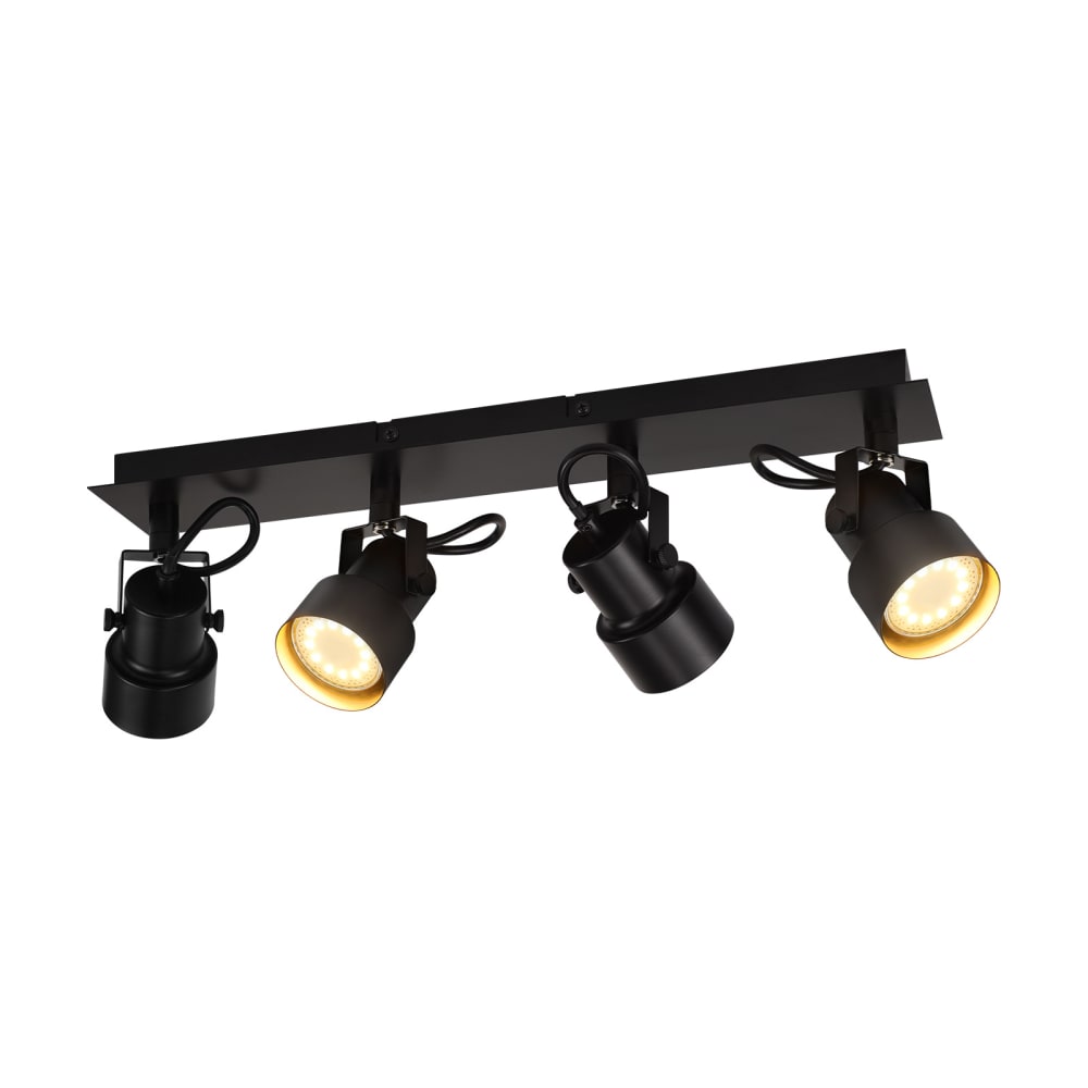 Spot de plafond en fer noir 43x7x10.5cm gu10