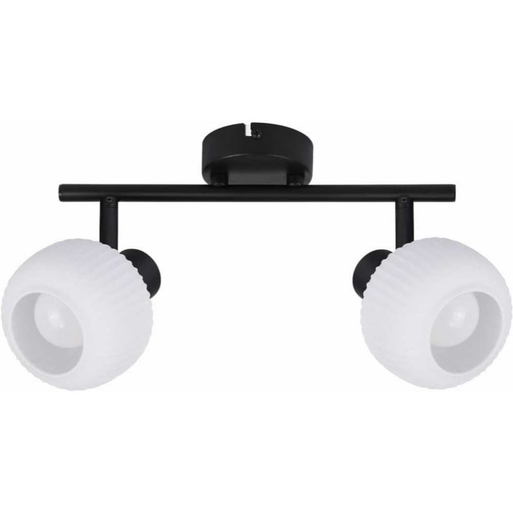 Spot de plafond fer noir 28x10x16.5cm e14 2 flammes