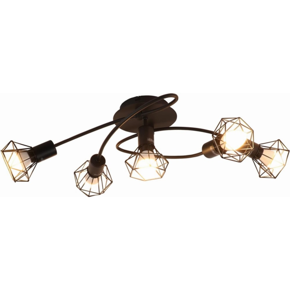 Spot de plafond en fer noir 61x28x18cm e14