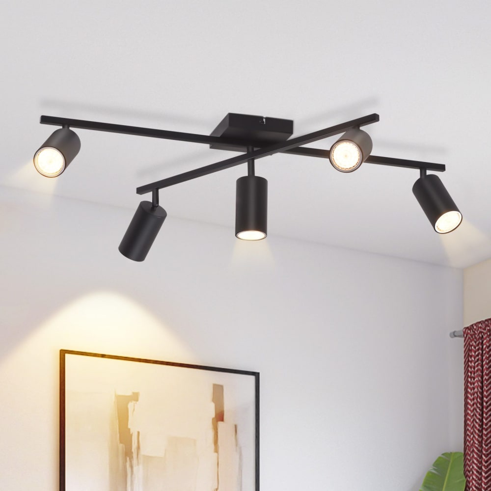 Spot de plafond en fer noir 77.5x57.5x21cm gu10 — vue 3