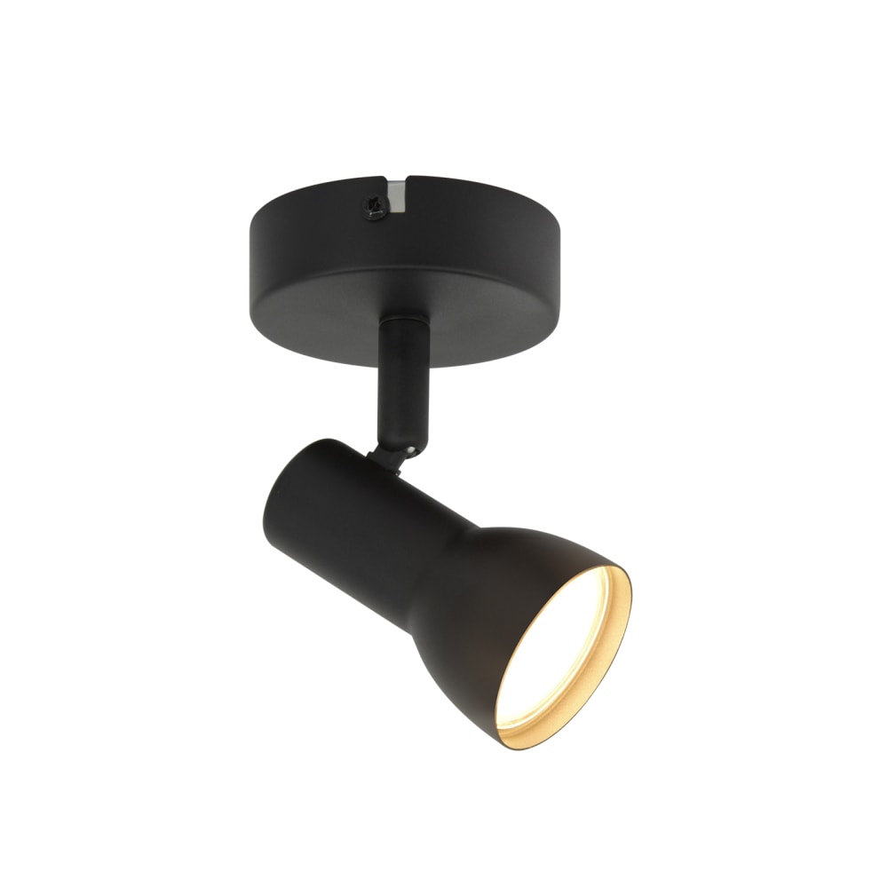 Spot de plafond en fer noir 13.5x8x9cm gu10