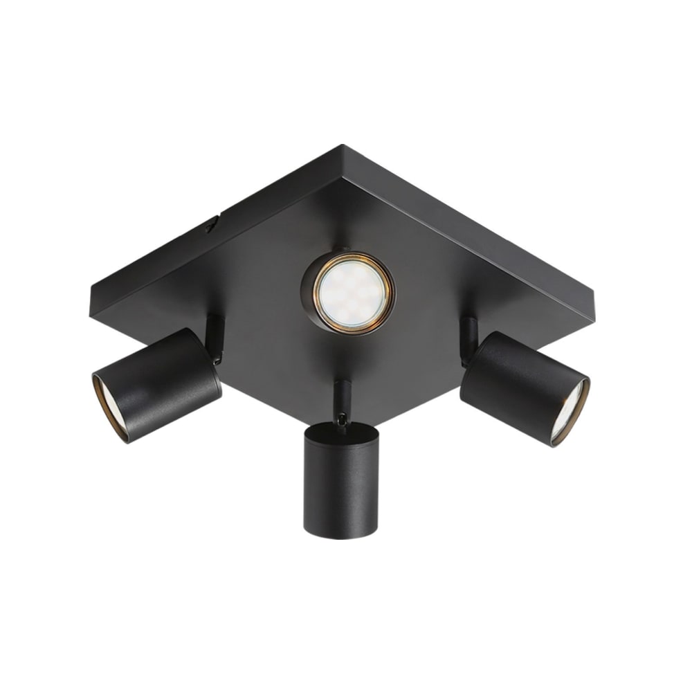 Spot de plafond en aluminium noir 25x25x14.4cm gu10