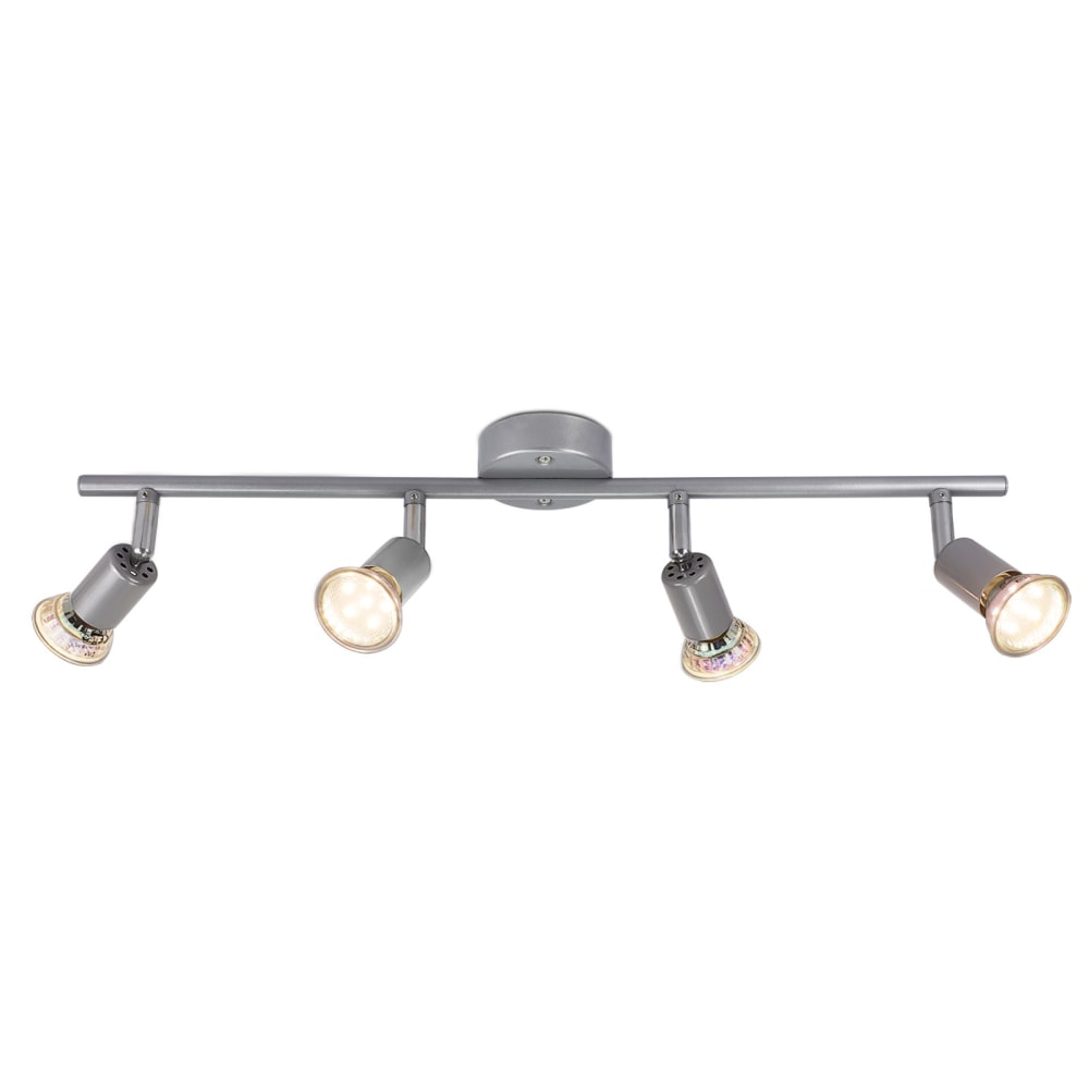 Spot de plafond en fer argenté 54x15x8cm gu10