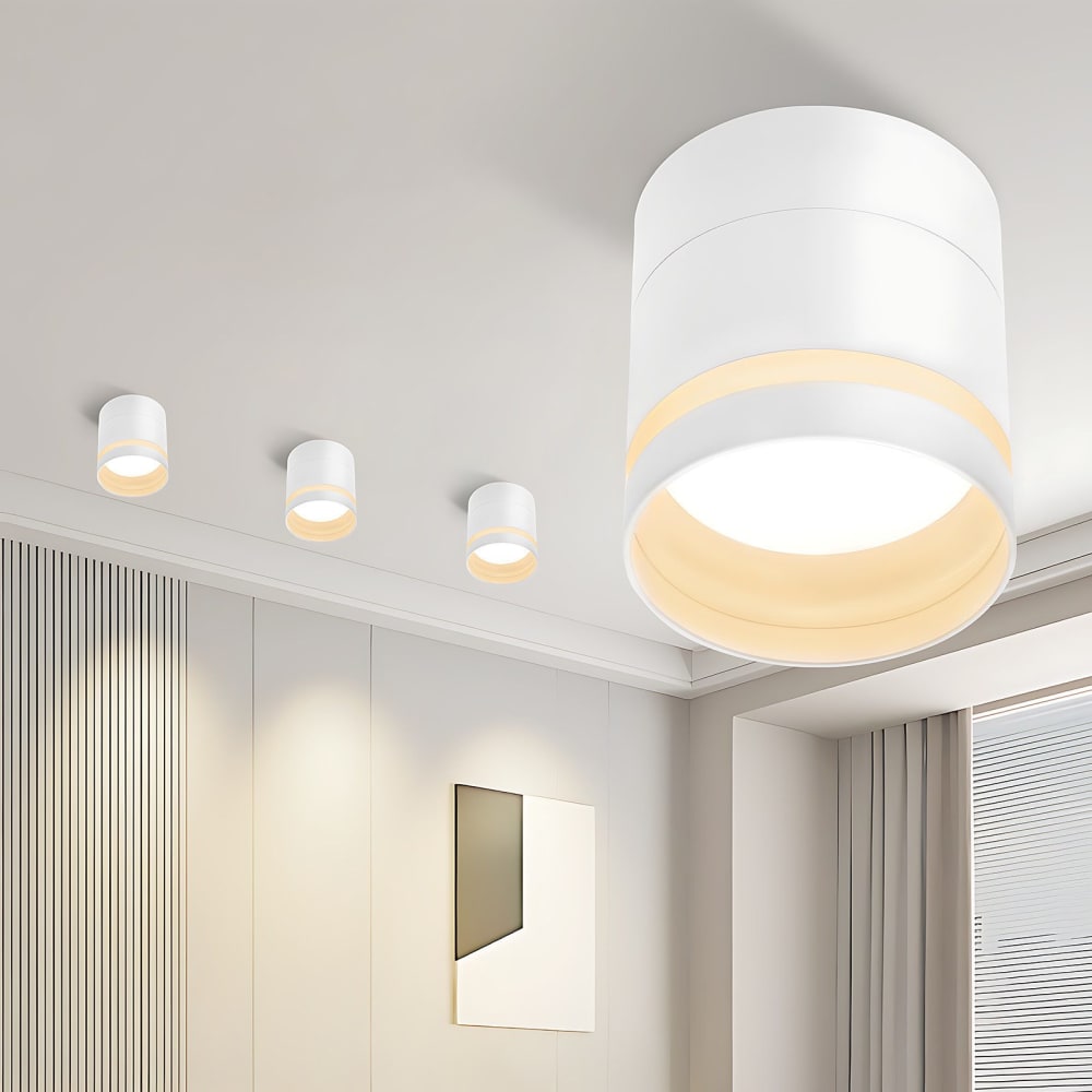 Spot de plafond en aluminium blanc 8.5x8.5x9.5cm — vue 3