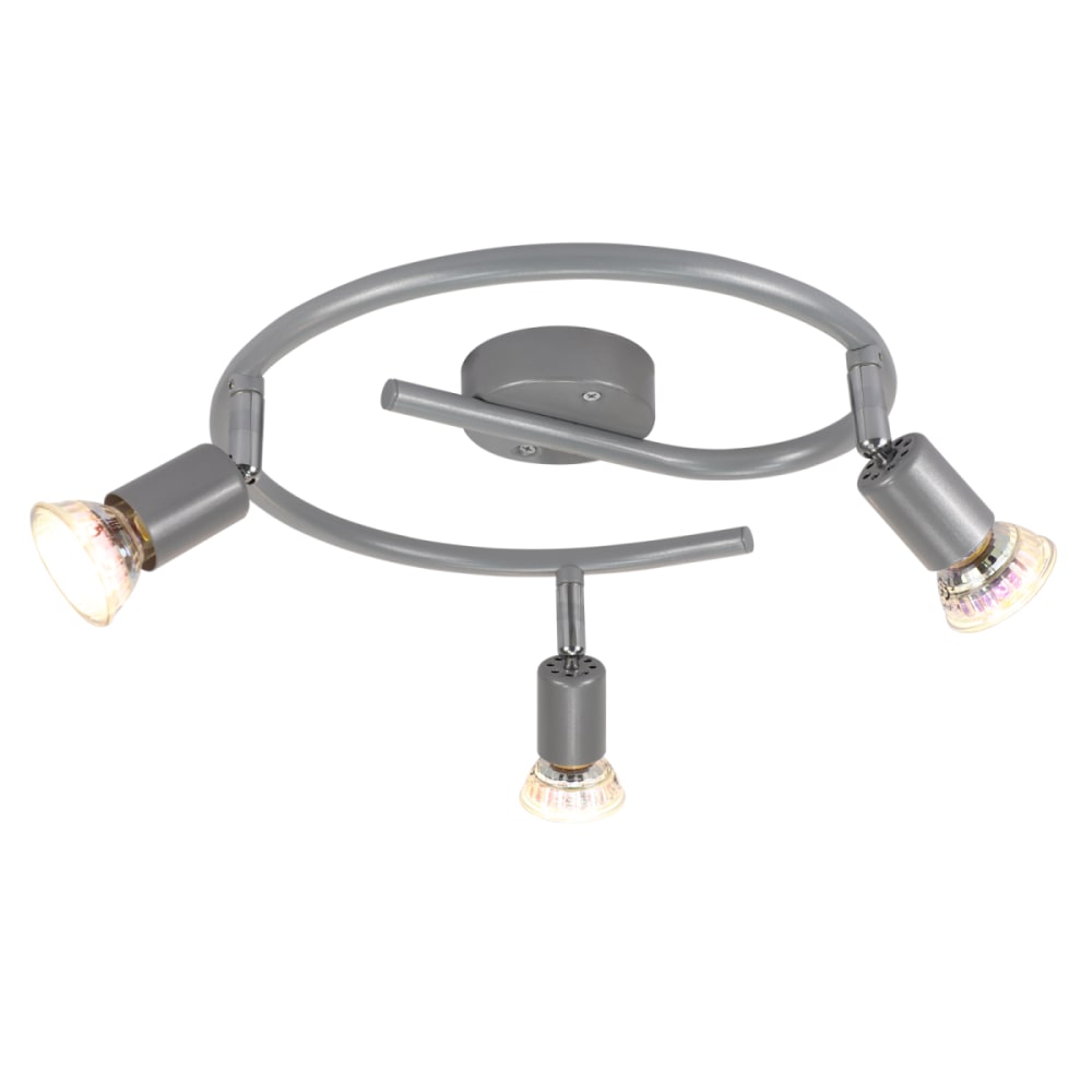 Spot de plafond en fer argenté 42x42x8cm gu10
