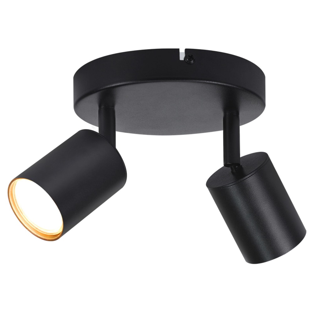 Spot de plafond en aluminium noir 15x15x14.4cm gu10