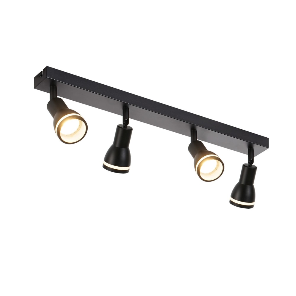 Spot de plafond en fer noir 55x5x15.7cm gu10