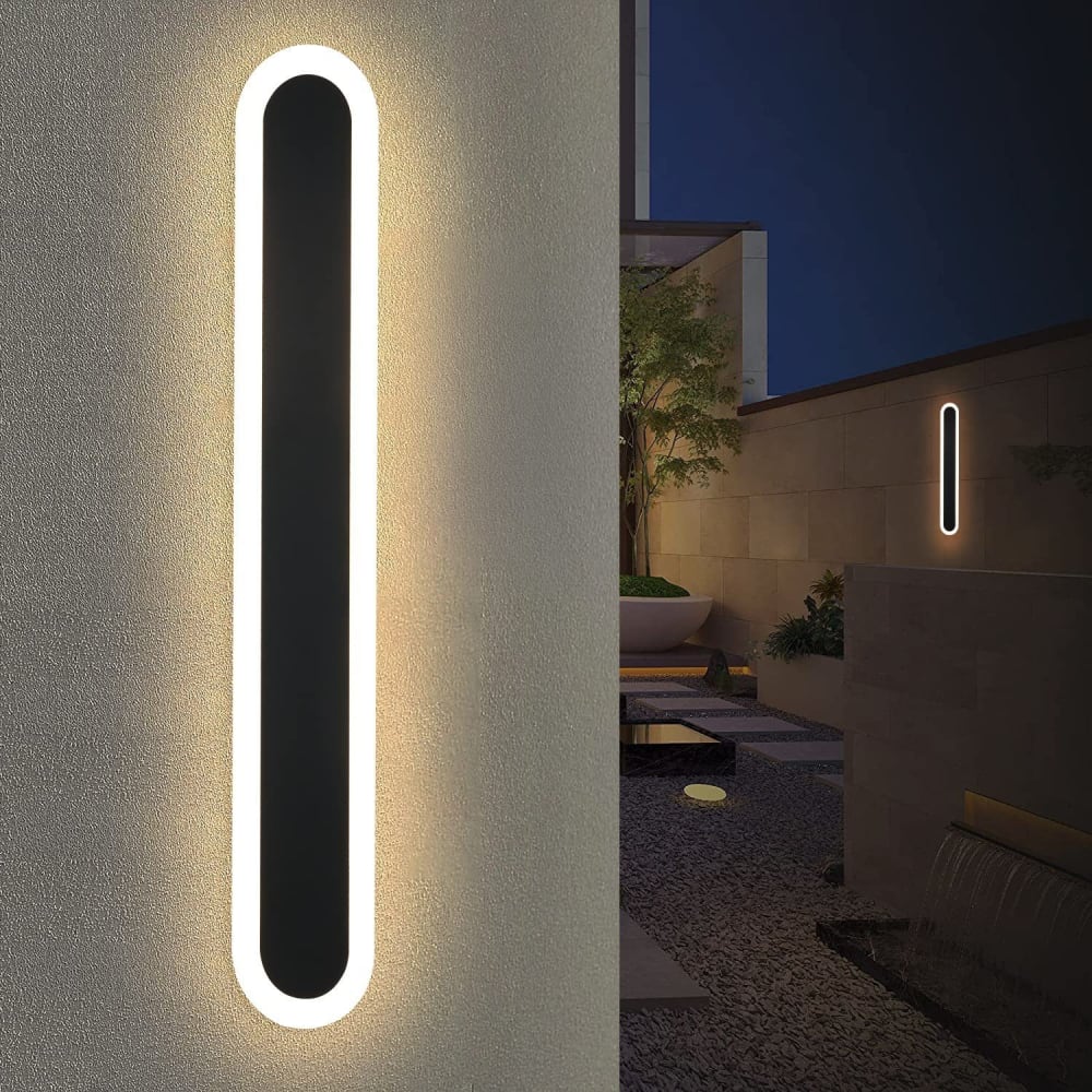 Wandleuchte Eisen 50x8x4cm Schwarz LED 3000K 10W - Maisons Du