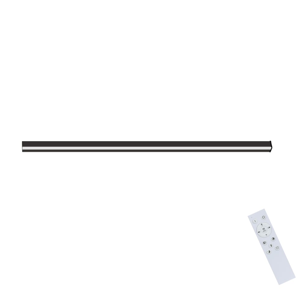 Applique murale en fer aluminium noir 2.5x4x100cm lot de 2 led 15w