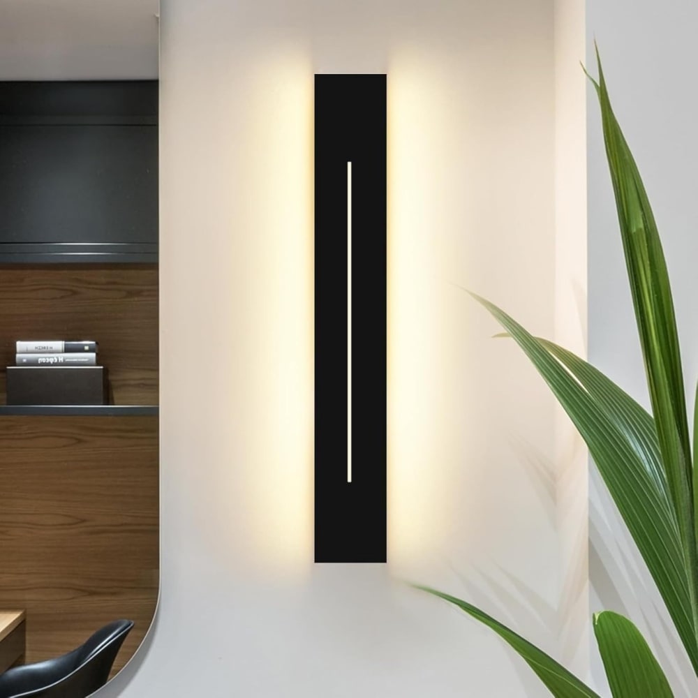 Applique murale en fer noir 30x5x4cm led 3000k 8w — vue 4
