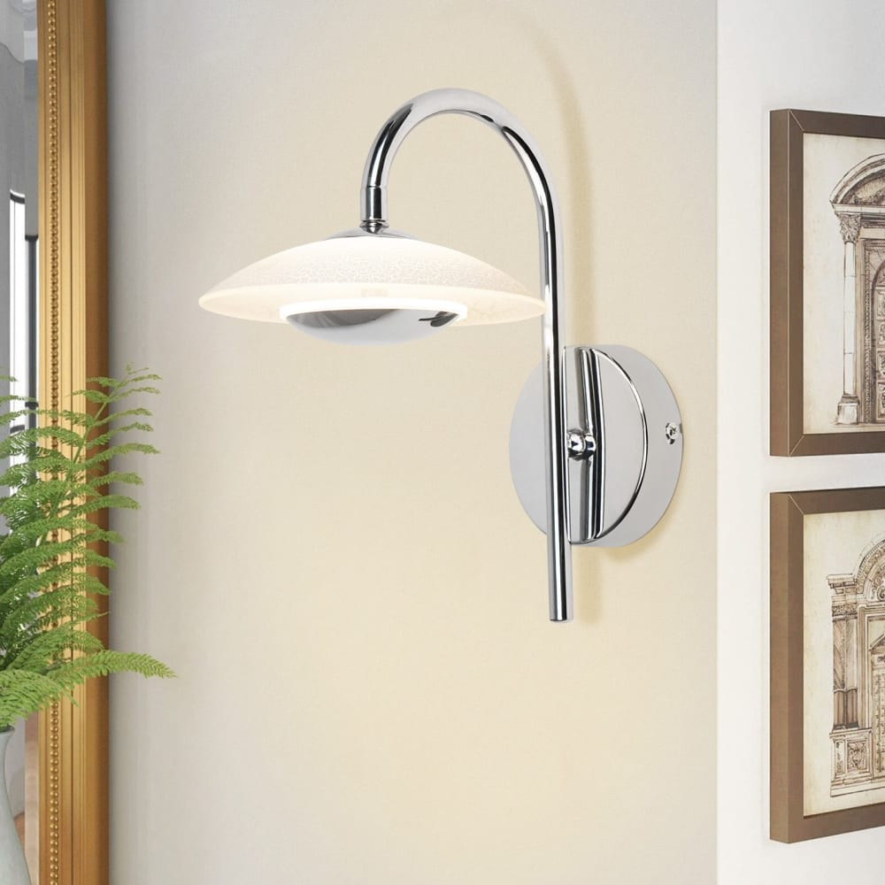 Applique murale en fer argenté 23.6x16x25.2cm led 3000k 7w — vue 3