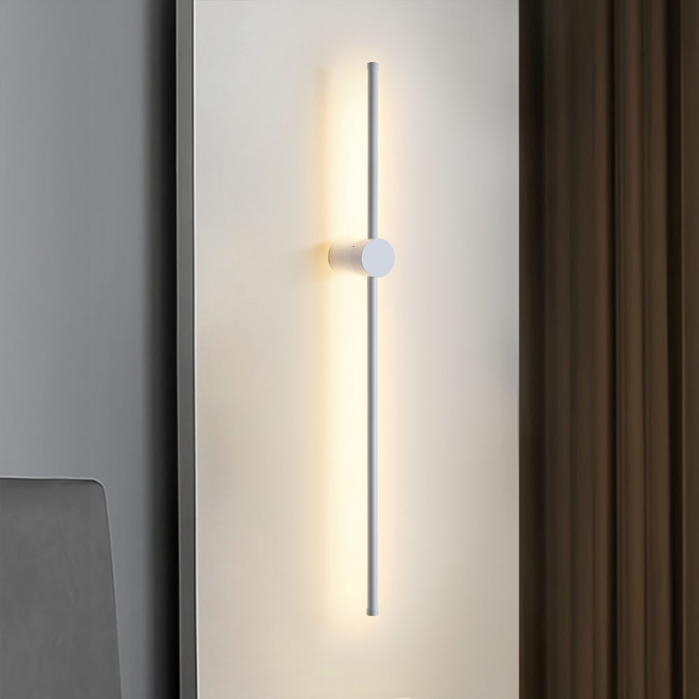 Applique murale en fer aluminium blanc 60x10x6cm led 3000k 4w — vue 3