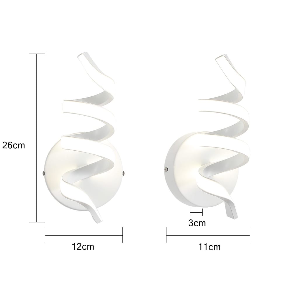 Applique murale en fer aluminium blanc 26x12x11cm led 3000k 7w — vue 4