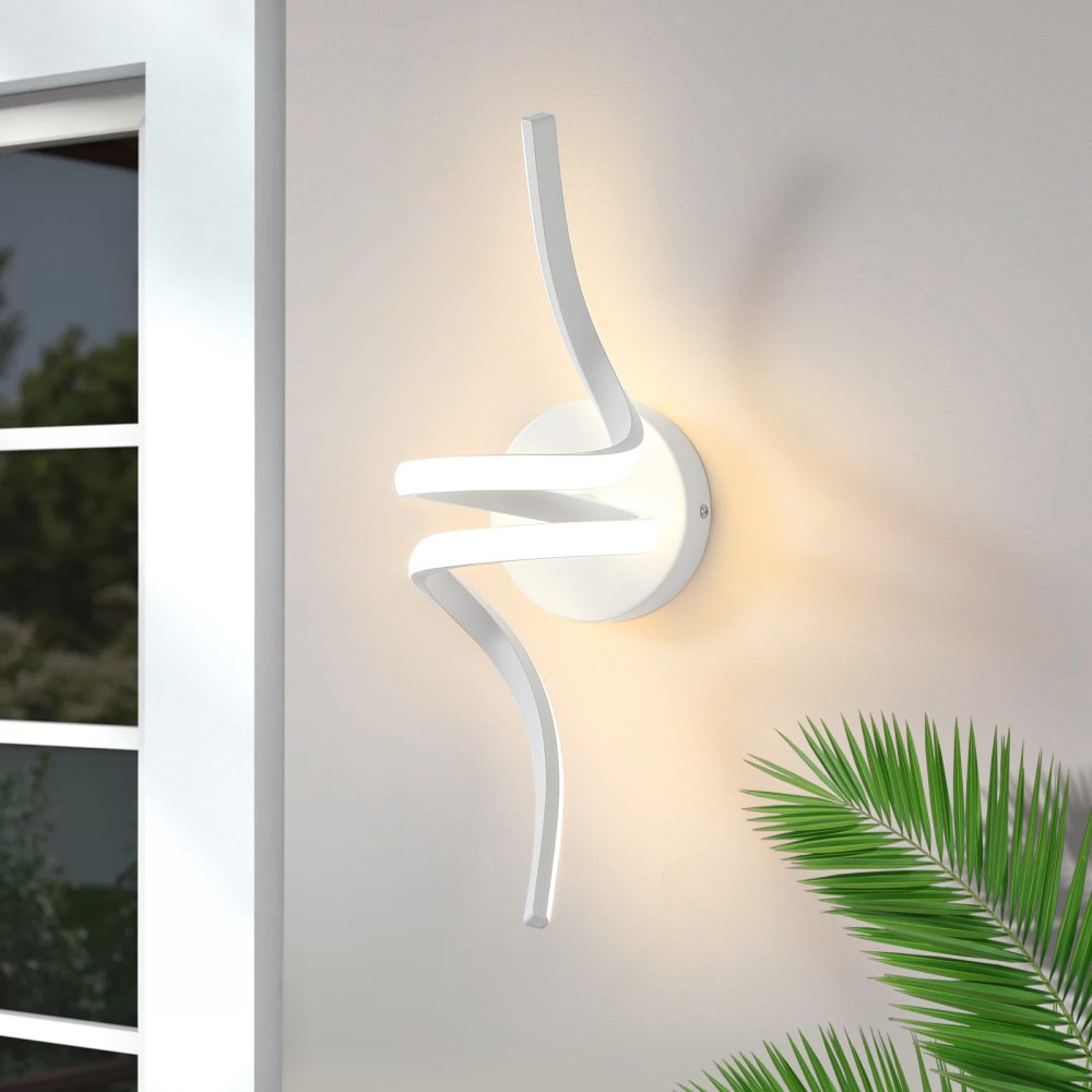 Applique murale en fer aluminium blanc 40.5x12.5x16.5cm led 3000k 7w — vue 3