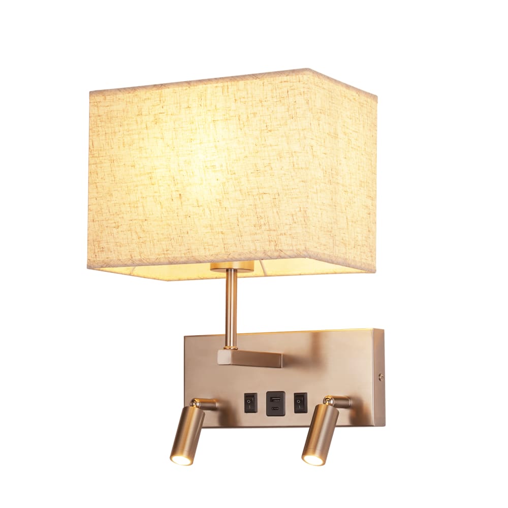 Applique murale en fer argenté 25x15x33.5cm led 3000k 6w