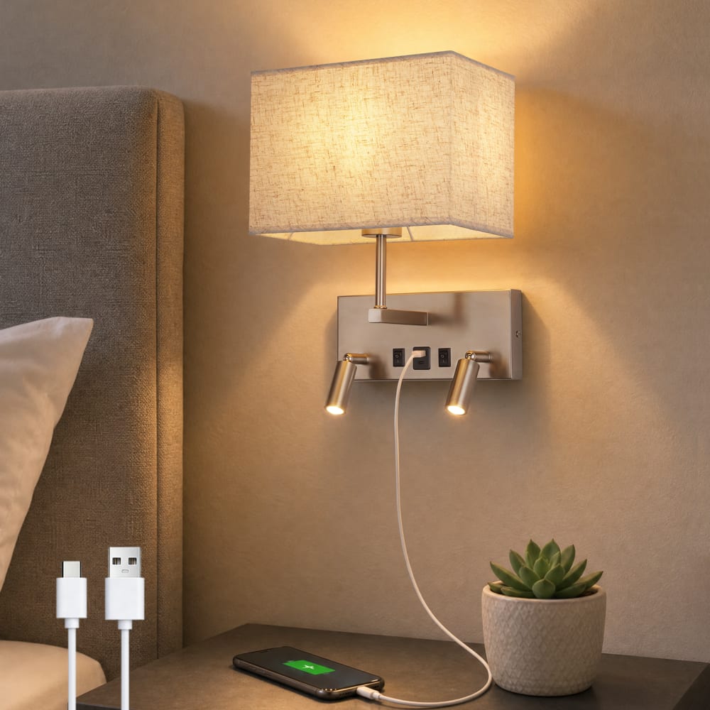 Applique murale en fer argenté 25x15x33.5cm led 3000k 6w — vue 3