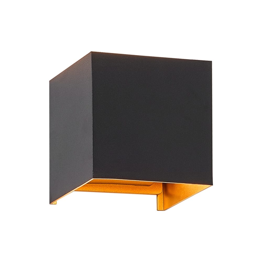 Applique murale en aluminium noir 10x10x10cm g9 3000k 3w
