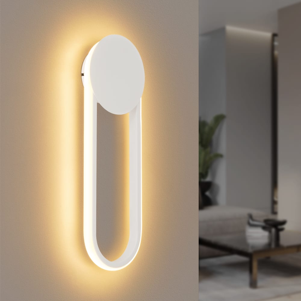 Applique murale en fer blanc 41.5x14x4cm led 3000k 12w — vue 3