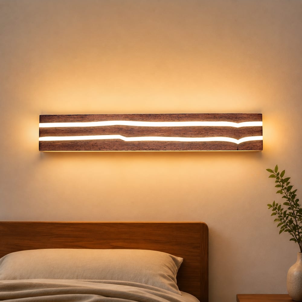 Wandleuchte Eisen 50x8x3cm Braun LED 3000K 8W - Maisons Du Monde