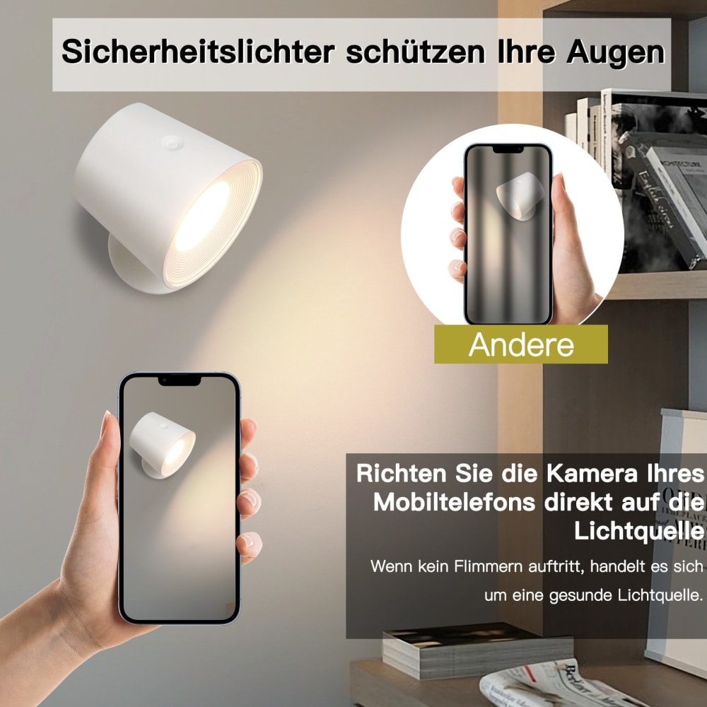 Applique murale en abs pc blanc 11x8.5x7.5cm led 2w — vue 4