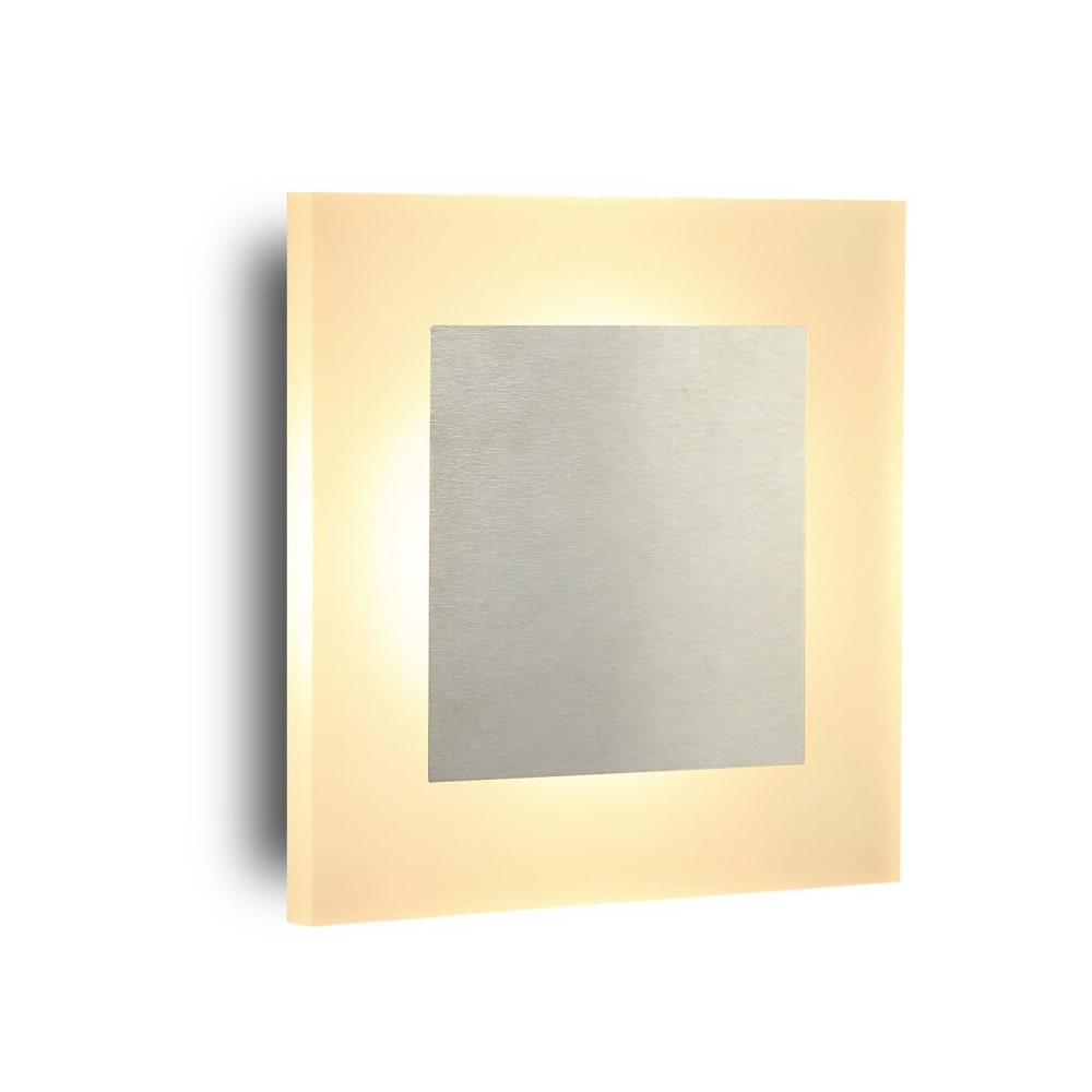 Applique murale en fer noir 16x16x4.8cm led 3000k 7w